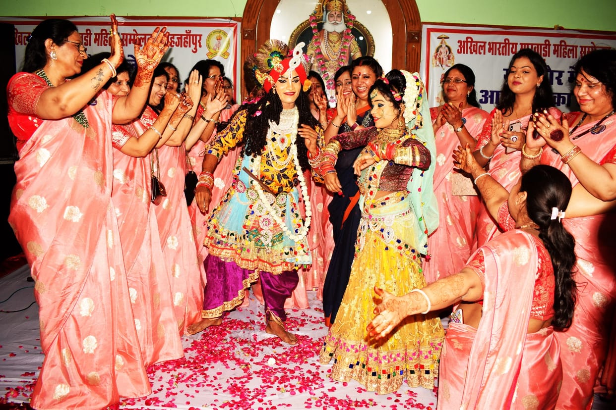 Children gave cultural presentation in Gangaur Mela