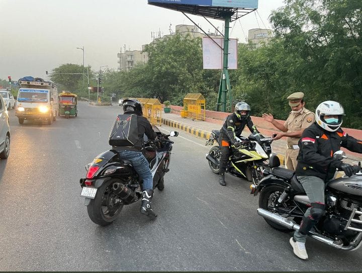 21 bikers who came to race from Delhi were returned