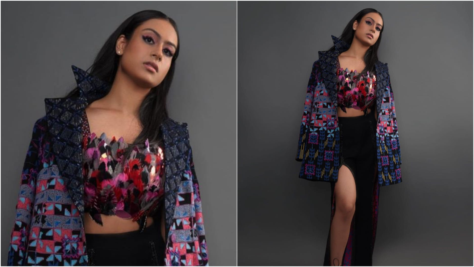 kajol daughter nysa devgan impressed fans with her beauty muse for manish malhotra outfit in lakme fashion week