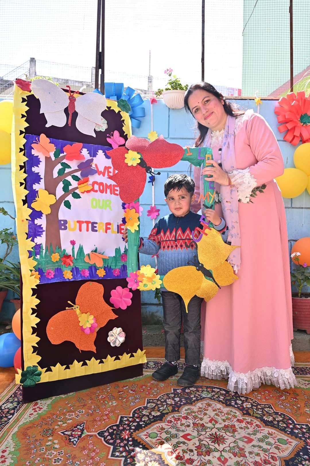 children learning to read and write in play