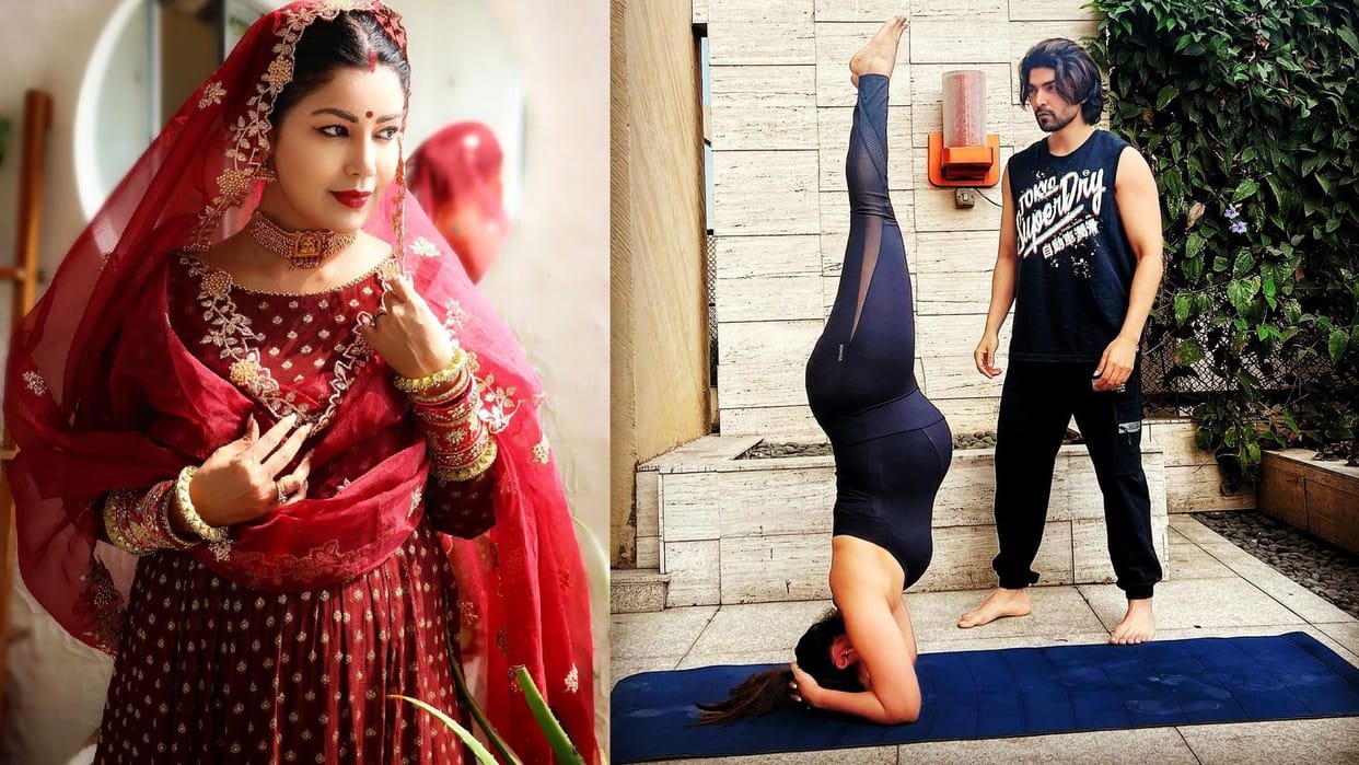 pregnant debina bonnerjee did Shirshasana  during her third trimester