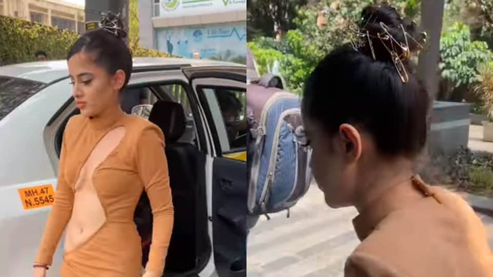 Urfi Javed stopped by guard for clicking picture, she get angry and stepeed out