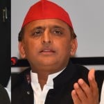 शिवपाल सिंह यादव व अखिलेश यादव।