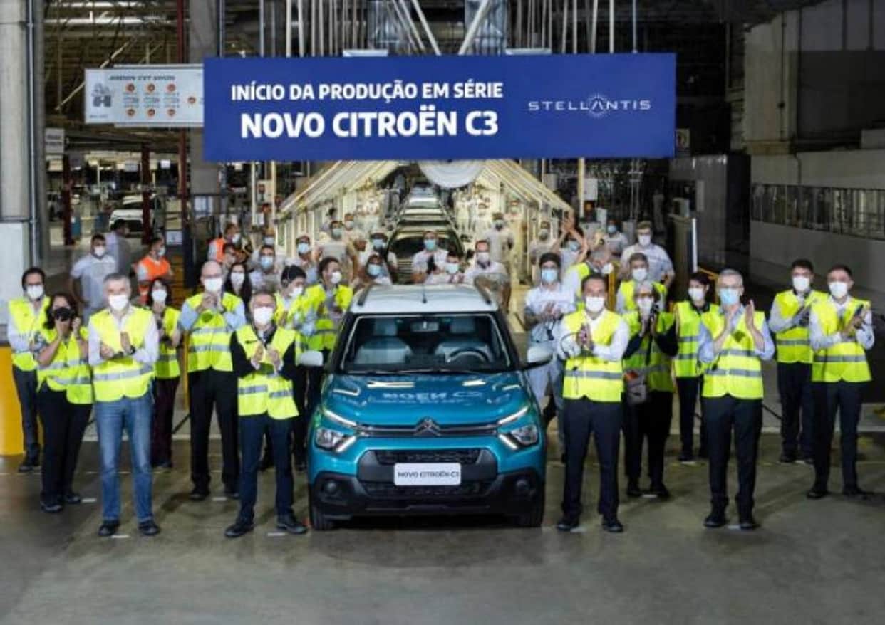 Citroen C3 SUV French carmaker Citroen starts production of its upcoming model C3 SUV for South American markets 2022 C3 compact SUV is expected to launched in India Soon