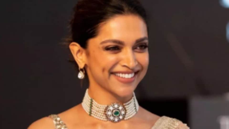 Deepika Padukone attends TIME100 Gala and Impact Awards at the Museum of the Future in Dubai in Sari with Ranveer Singh