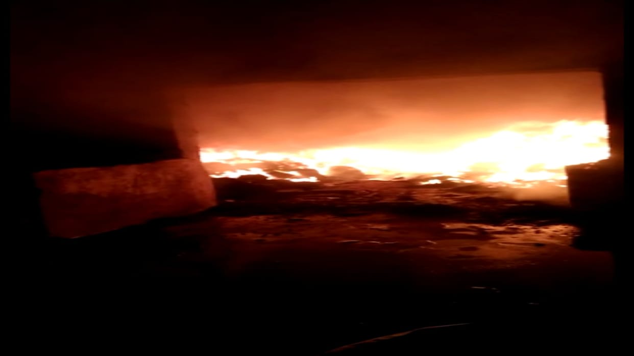 fire caught in cotton factory of Kishangarh of Ajmer