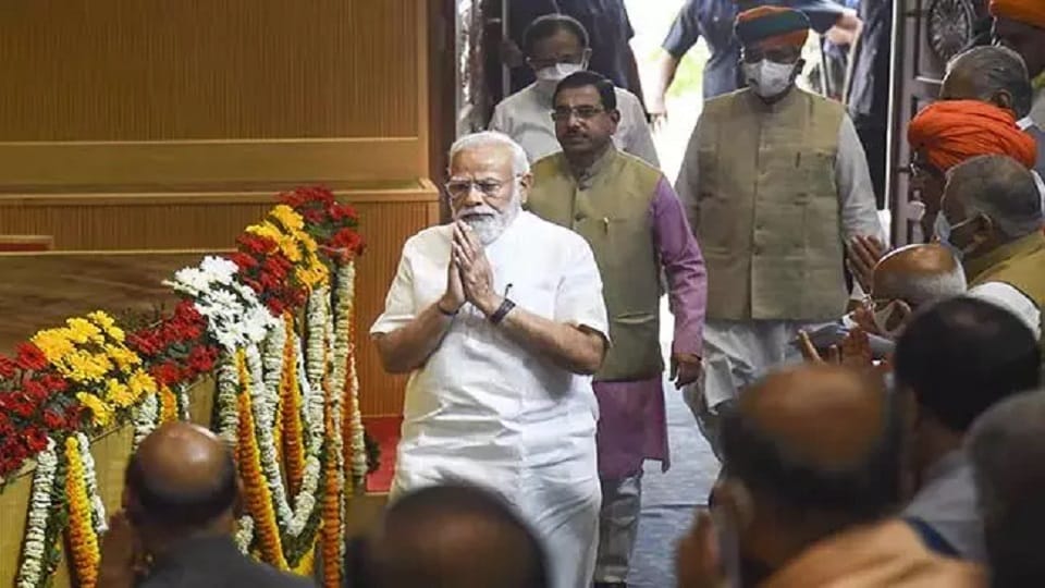 BJP Parliamentary party meeting, Pm modi, Rajnath Singh and Amit Shah also present, pm modi speech today