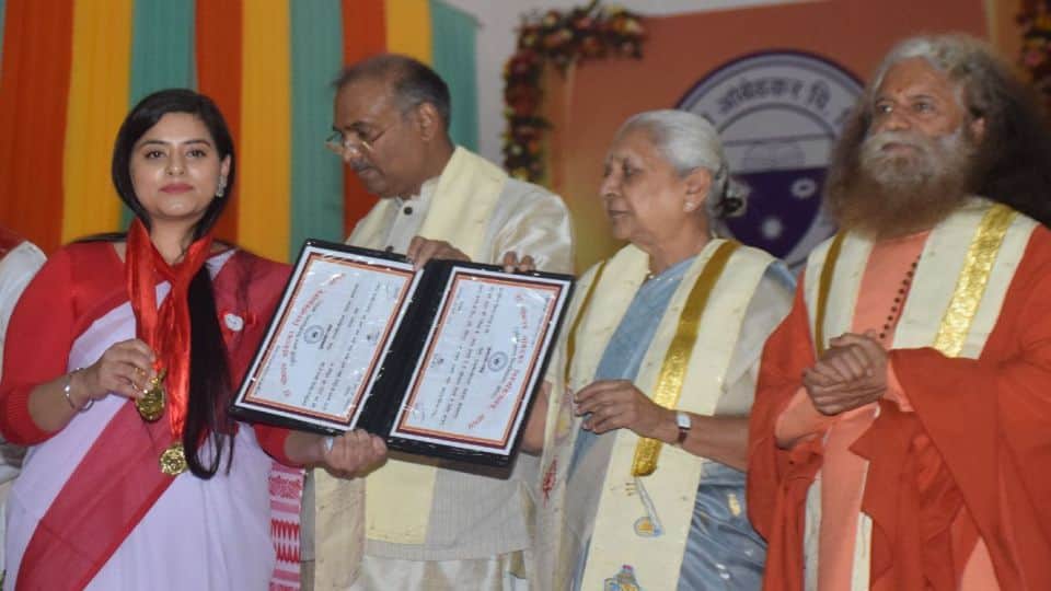 Most of the girls got medals in the DBRAU convocation in Agra