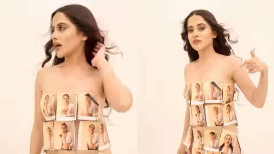 Urfi javed paste photos on her body watch her new look