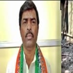 टीएमसी विधायक श्यामल मंडल, विस्फोट के बाद जलकर राख हुआ घर।