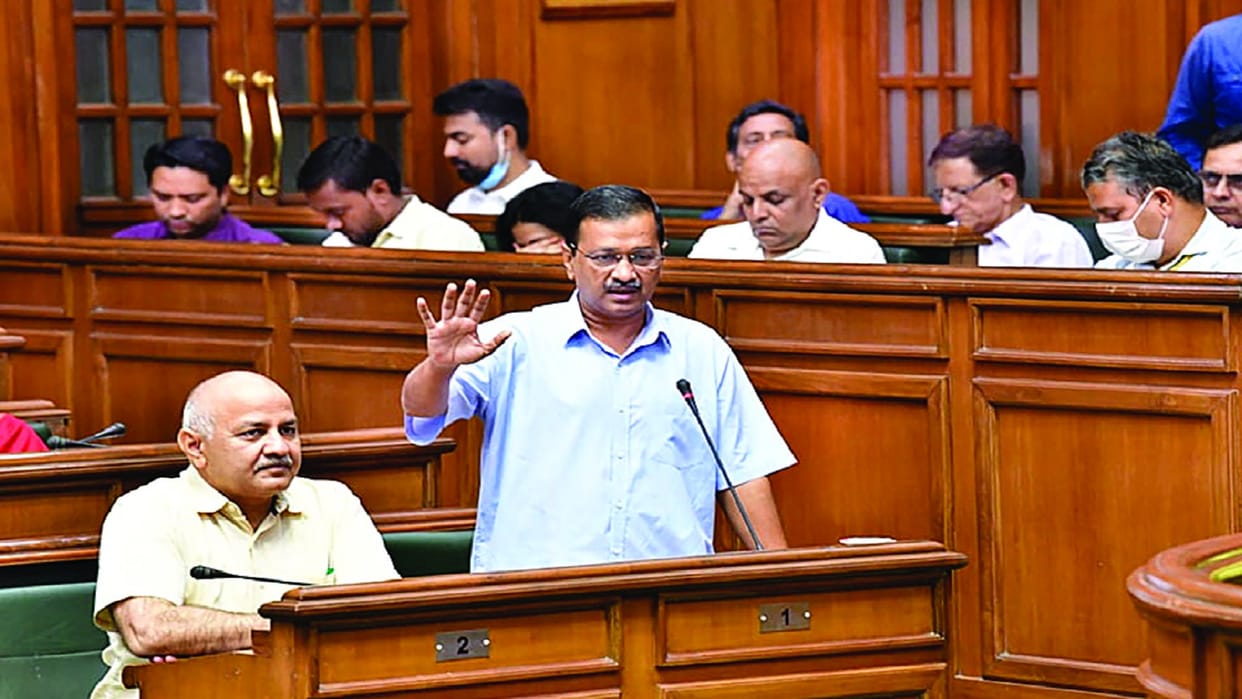 Marshal kicked out six BJP MLAs from delhi assembly