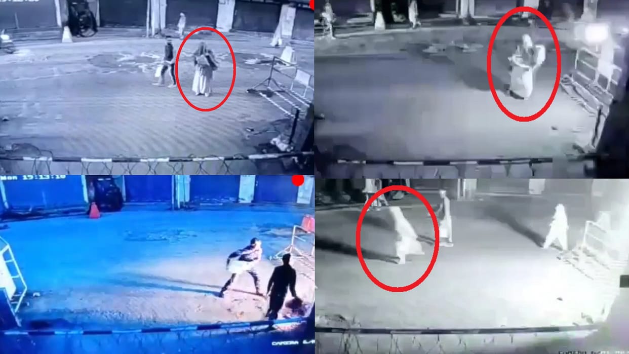 See photos of Burqa clad women hurled petrol bomb on crpf bunker in Sopore of jammu and kashmir