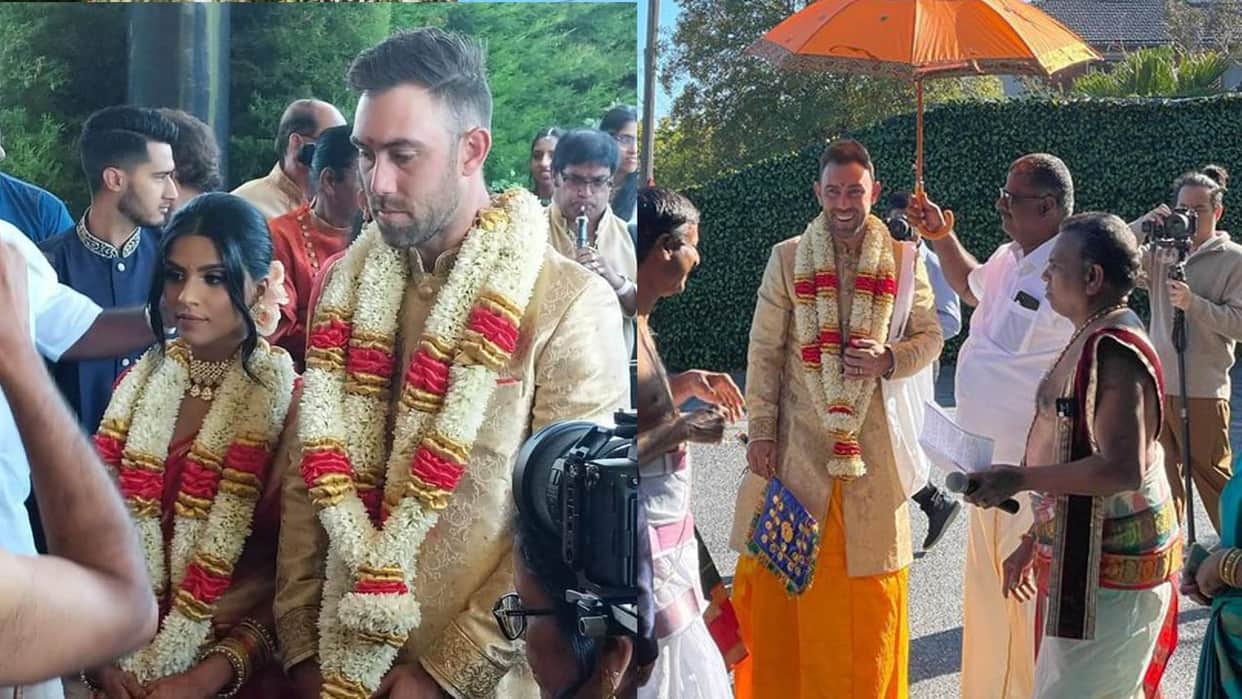 Glenn Maxwell and vini raman married with hindu rituals in chennai