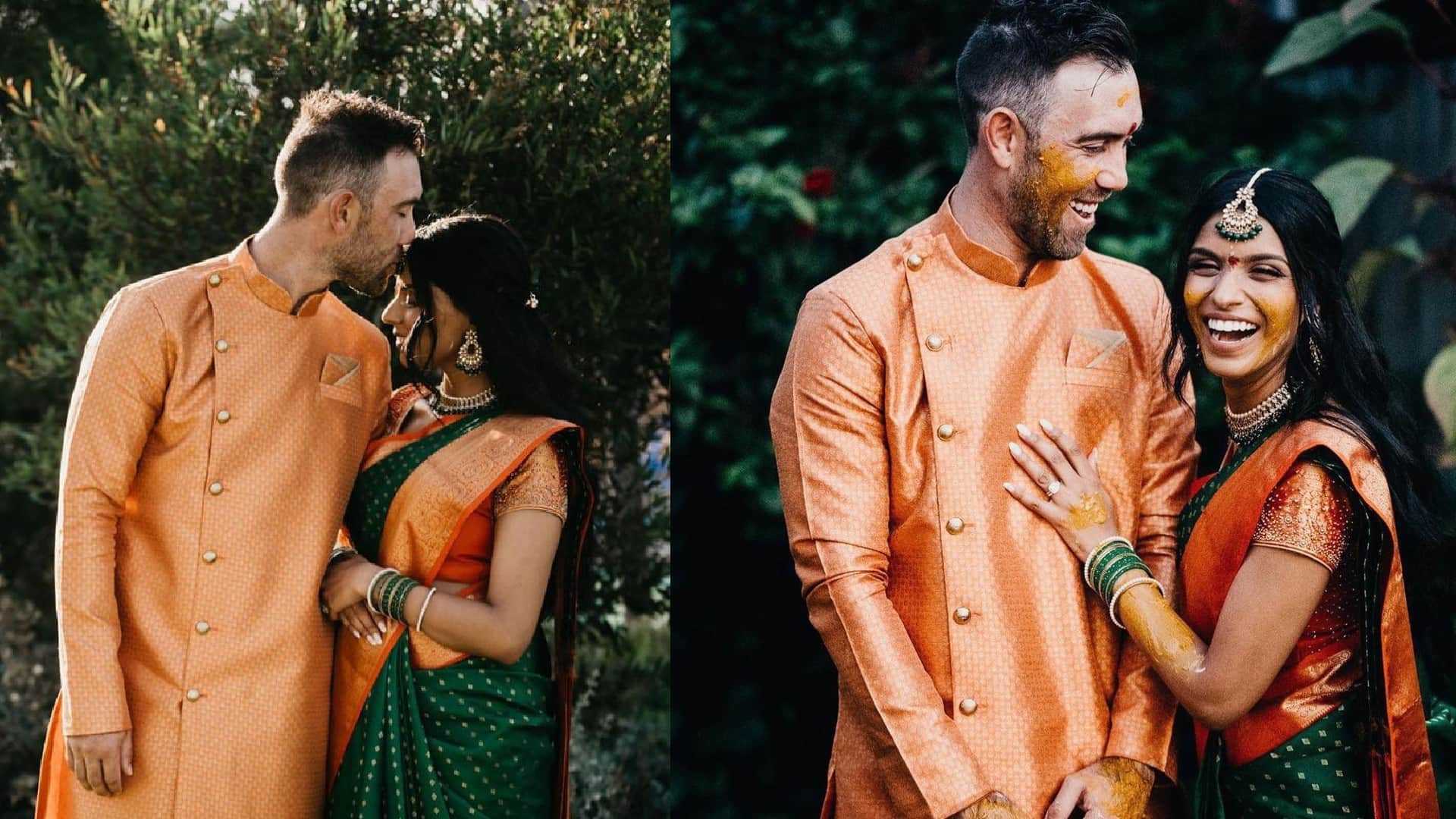 Glenn Maxwell and vini raman married with hindu rituals in chennai