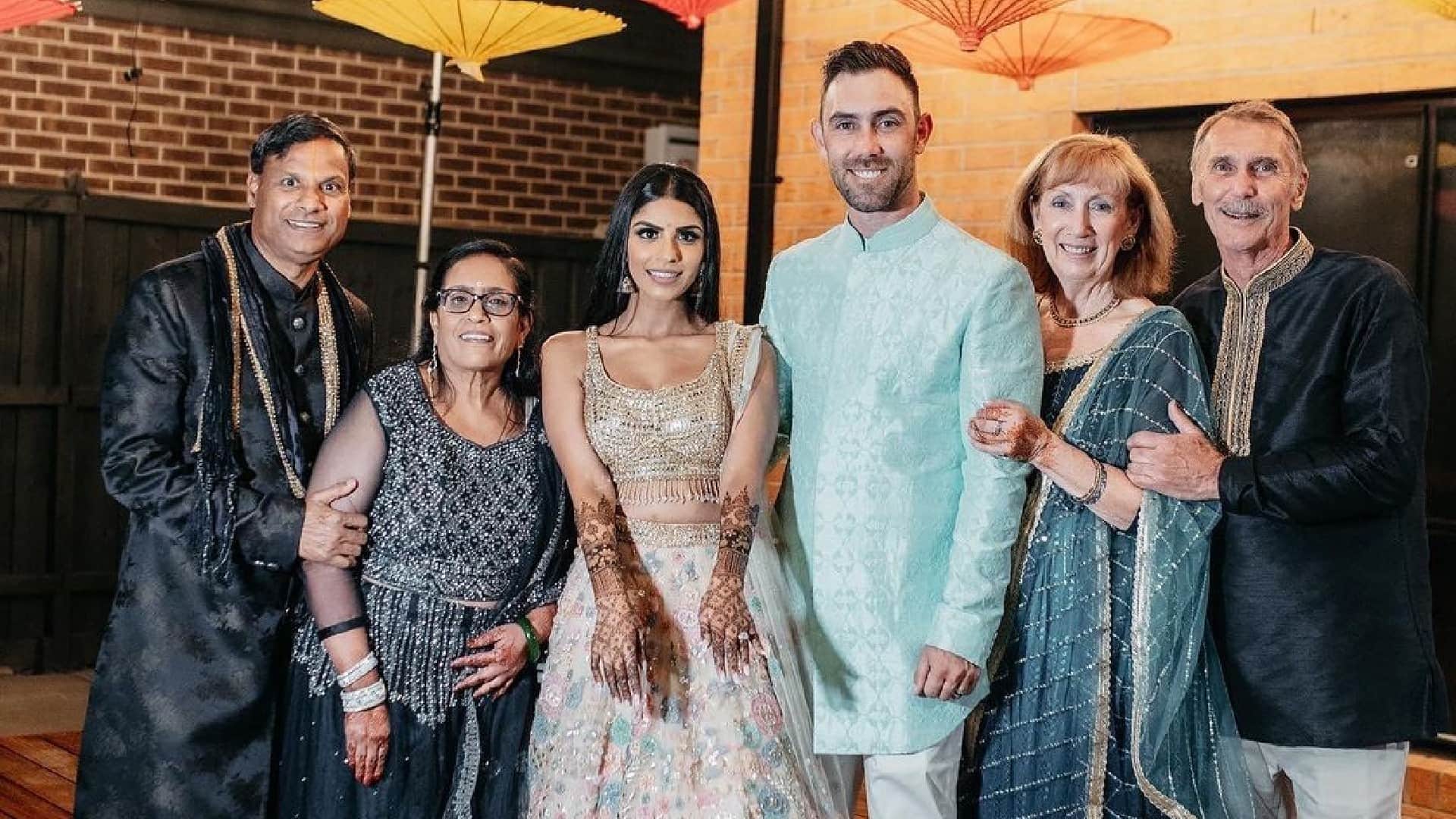 Glenn Maxwell and vini raman married with hindu rituals in chennai