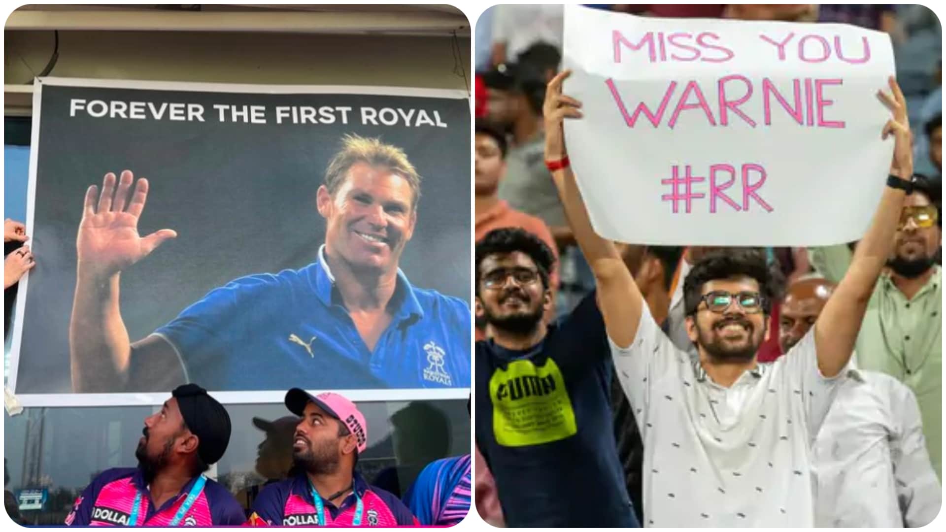SRH vs RR IPL 2022: Photos of Yuzvendra Chahal Flying Kiss Celebration to wife Dhanashree; Posters of Shane Warne, Sanju Samson Hetmayer Pink Hair, Sunrisers Hyderabad vs Rajasthan Royals IPL 2022 Match Photos at Pune