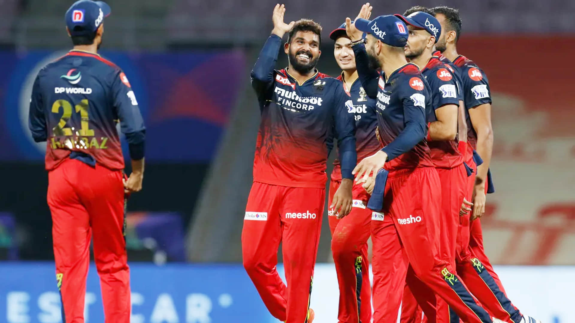 RCB vs KKR Photos: Royal Challengers vs Knight Riders IPL 2022 Match 6 Photos at Pune| Wanindu Hasaranga Neymar celebration Dinesh Karthik harshal Virat Kohli Faf Du Plessis