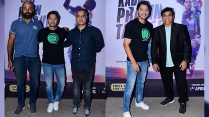 Kaun Pravin Tambe release on Disney plus Hotstar on April 1 actor shreyas talpade spends time watching movie with cricketer family