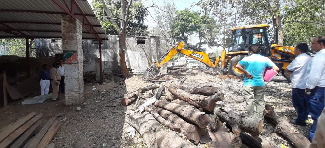 Municipal Corporation demolished the construction being done in 62 bighas