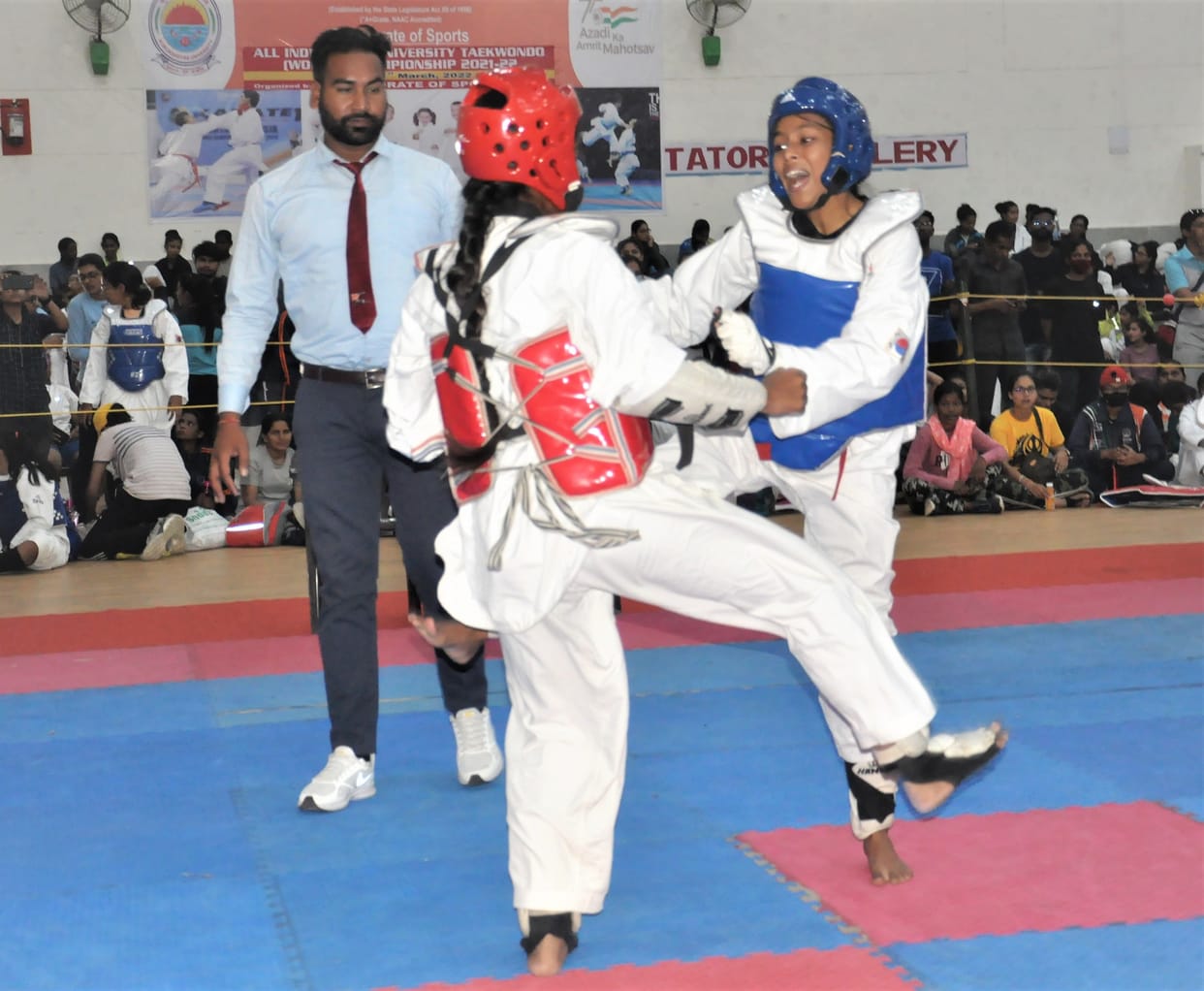 In 46kg, Kurukshetra University's Pooja won the gold medal, Kurukshetra