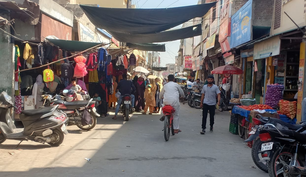 The condition of the town deteriorated due to encroachment, it is difficult to walk