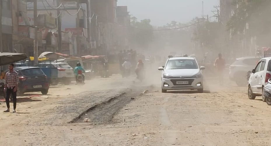 Assandh Road uprooted for the fifth time, people's anger erupted