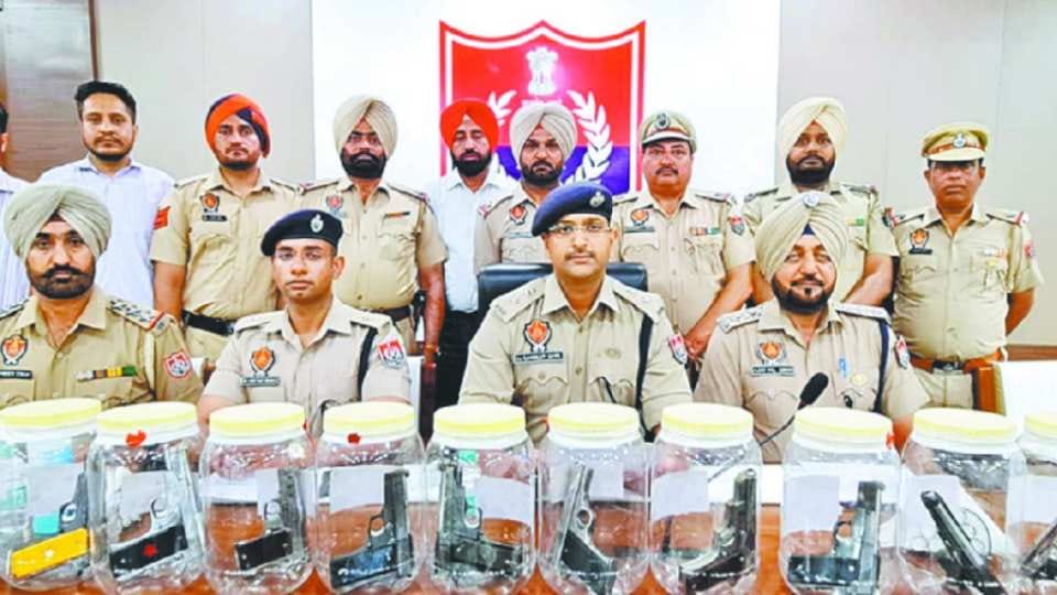 Patiala police recovered 10 pistols and 18 magazines