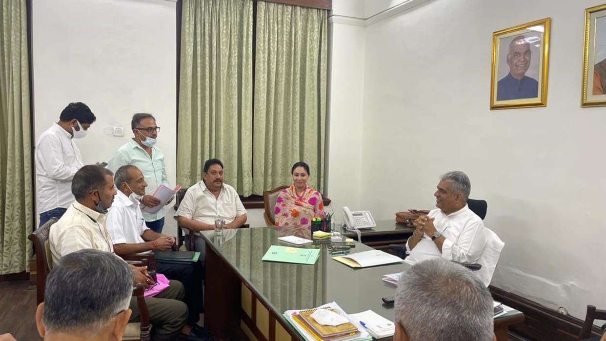 Rajsmand MP Diya Kumari met Environment Minister Bhupendra Yadav and Union Education Minister Dharmendra Pradhan and OM Birla