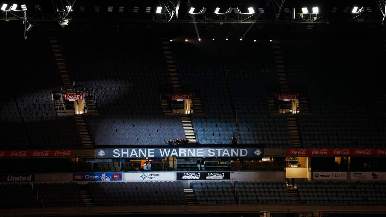 Shane Warne Funeral Shane Warne Stand in Melborne cricket stadium