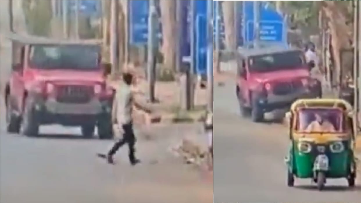 speeding Thar crushed man walking on roadside in Delhi Janpath