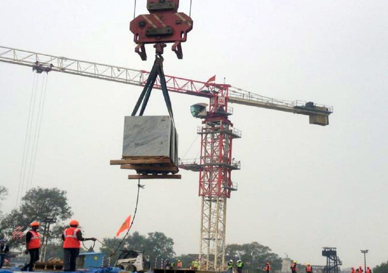 The first consignment of 35360 copper strips reached Ayodhya