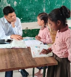 After inspecting the school, BSA asked questions to the children