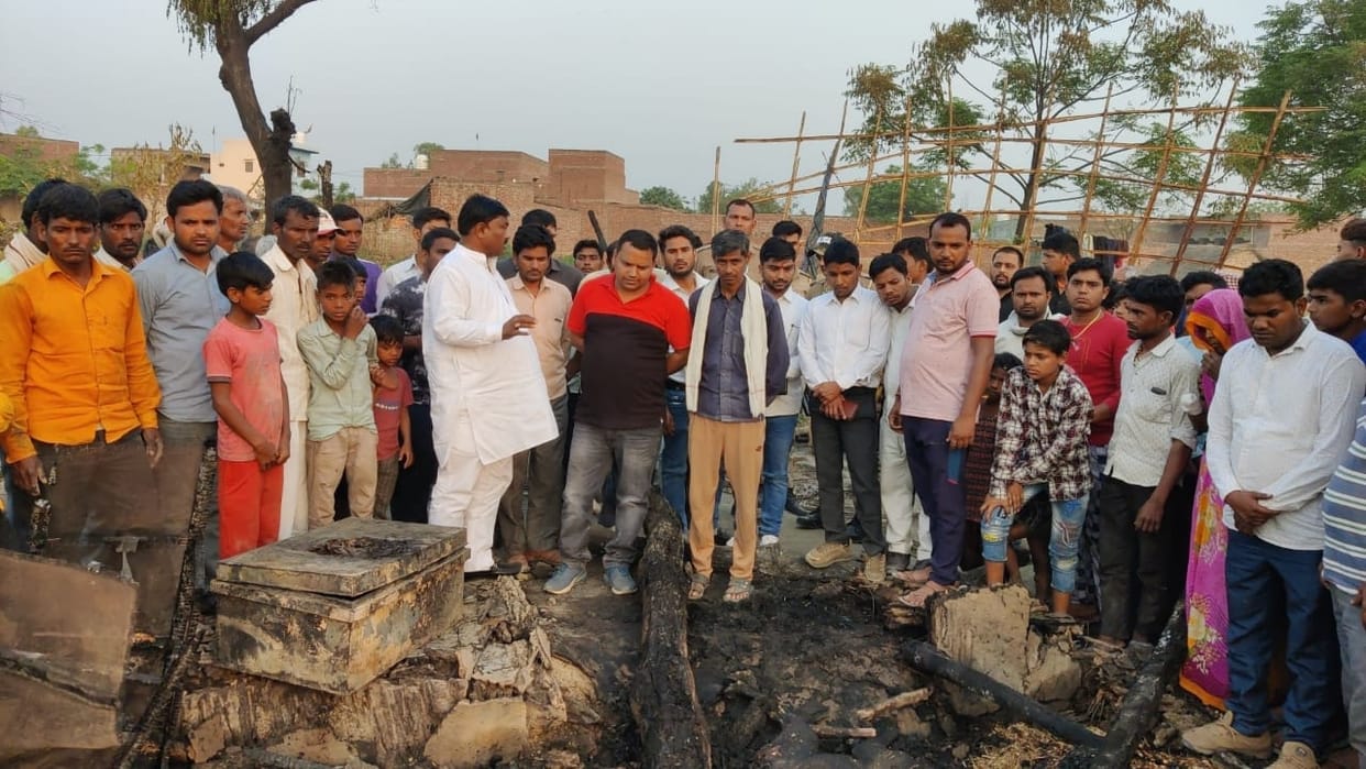 house and cattle fire
