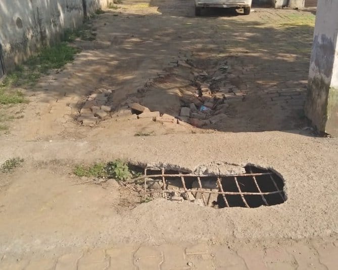 Trouble due to damage to slab and drain