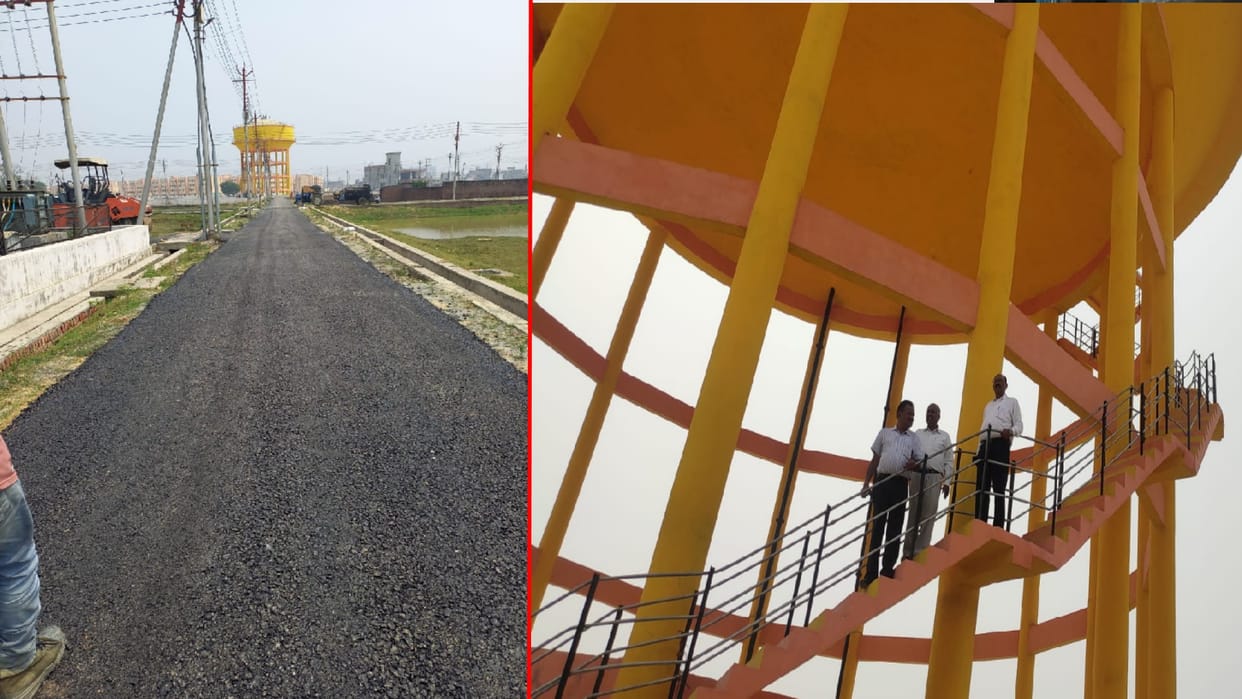 Supply started from water head tank in Raptinagar