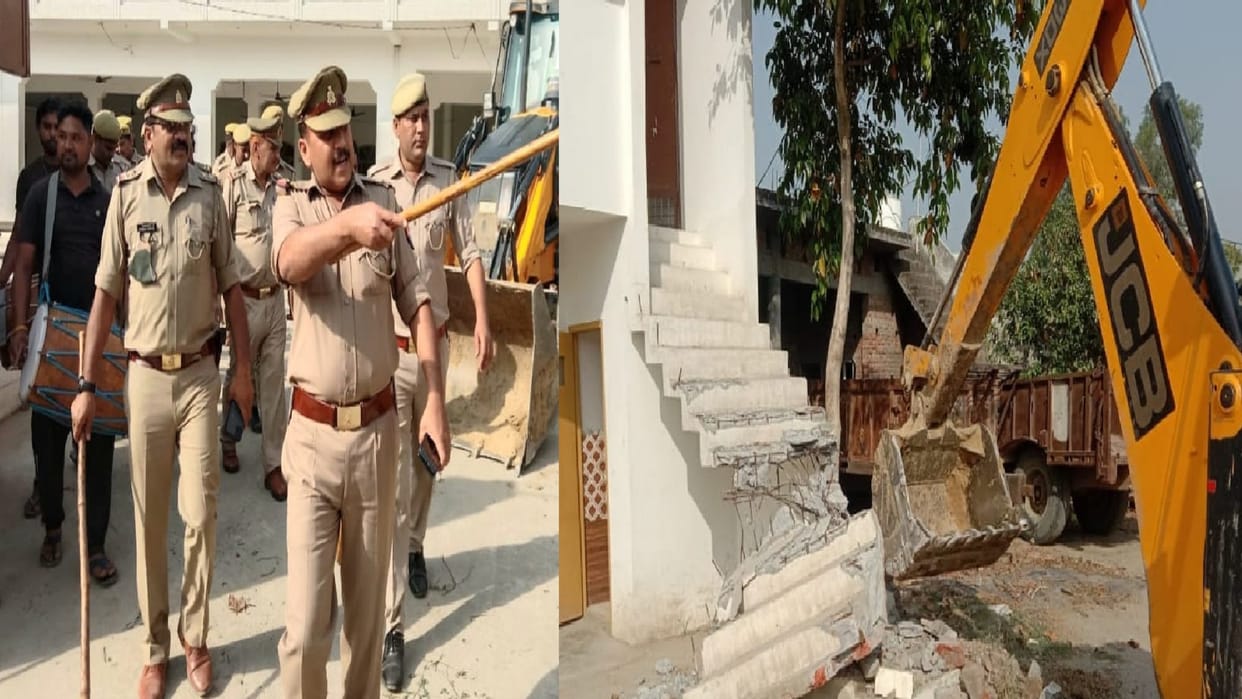 Saharanpur News: Police have action on house of accused by JCB in case of sexual assault