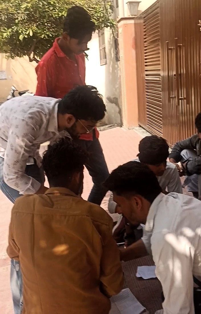 Sending slips to the examination center