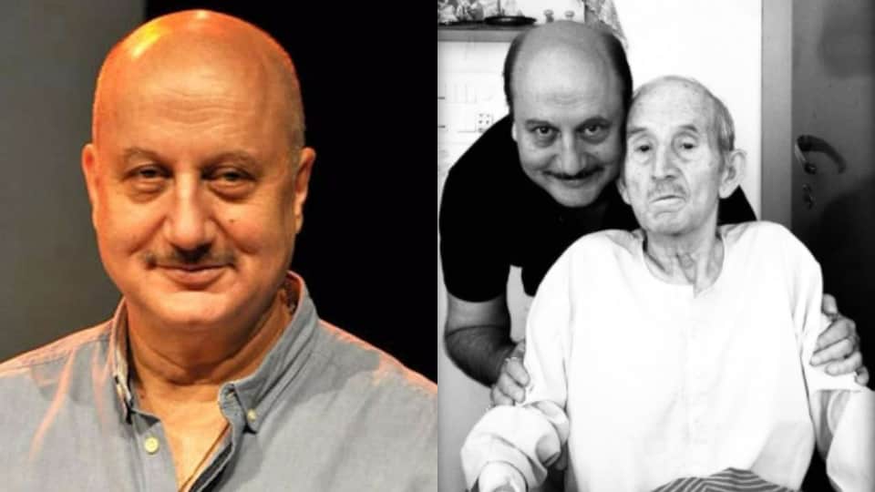 Anupam Kher shared last picture of his father pushkar nath and dedicates the Kashmir files performance to him