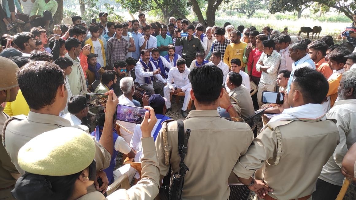 Angry Bhim Army reached village due to beating of scheduled class youth