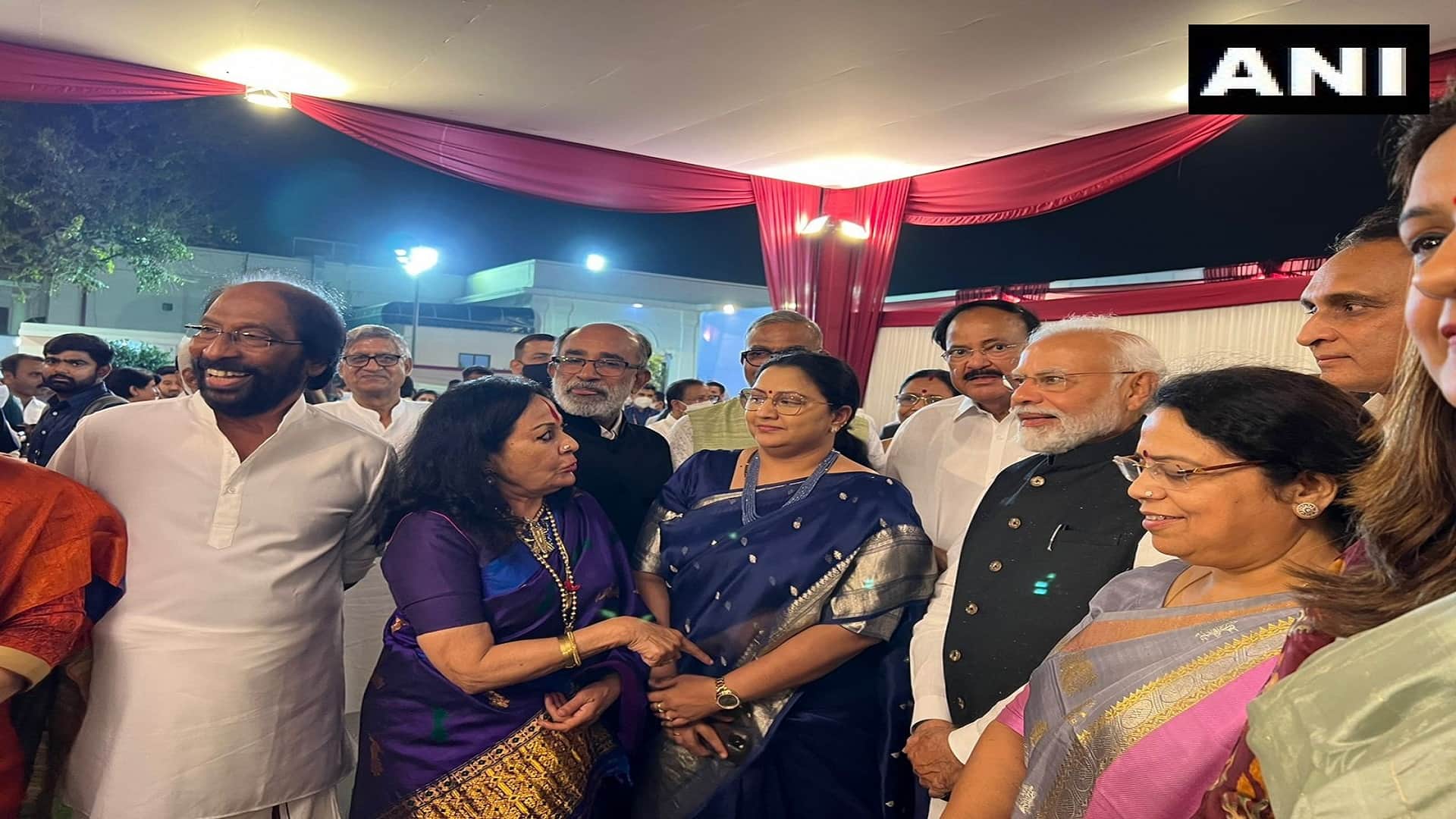 Prime Minister Narendra Modi arrives at the farewell ceremony of the 72 outgoing Rajya Sabha members