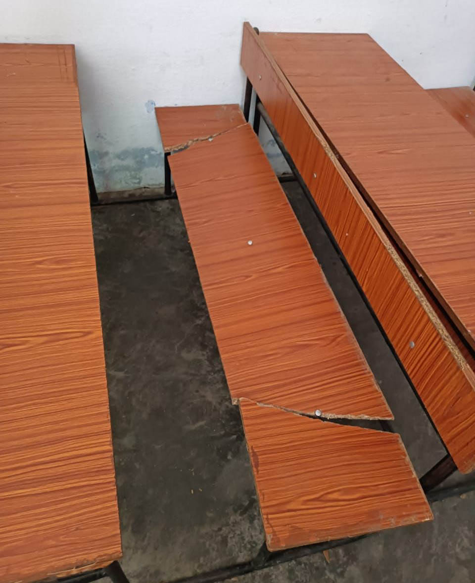 Poor furniture arrived in basic schools