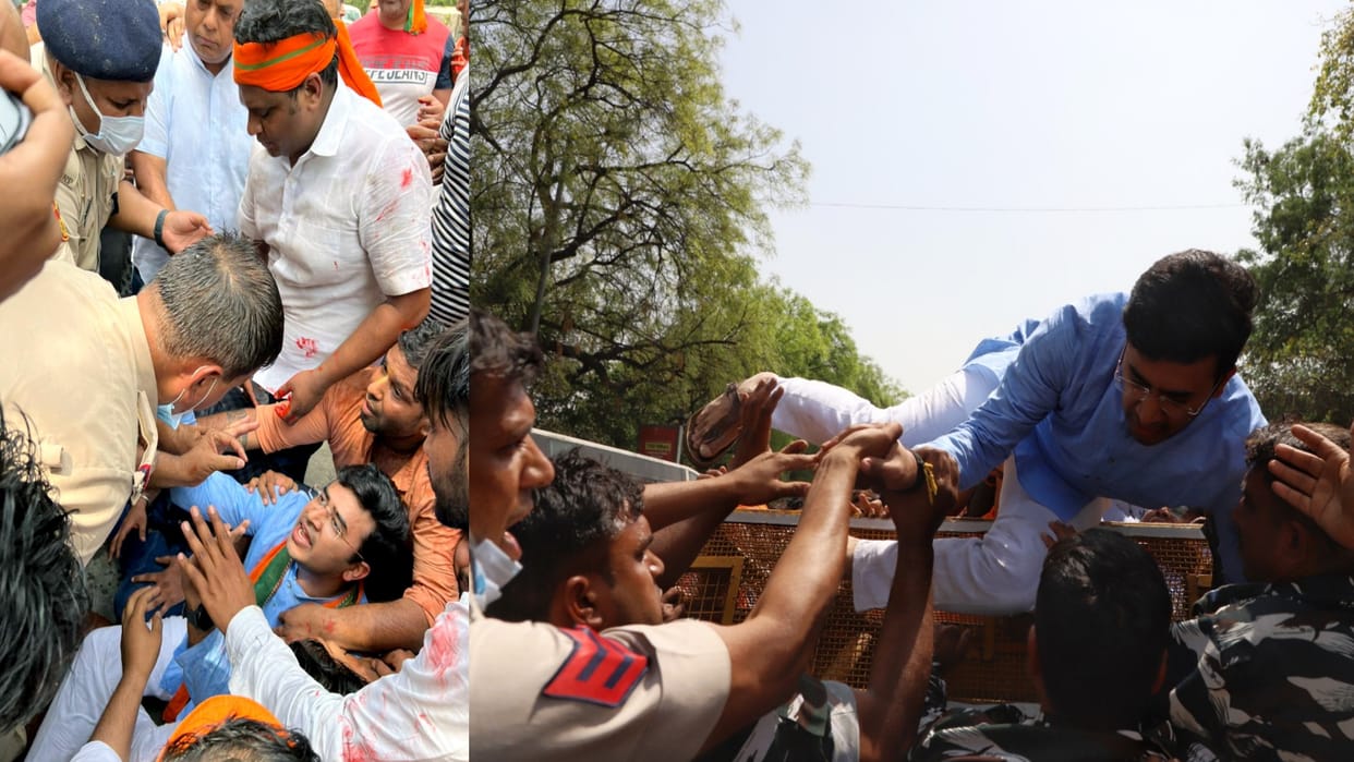Delhi Police Arrested total Eight persons in connection with protest outside Chief Minister Arvind Kejriwal residence