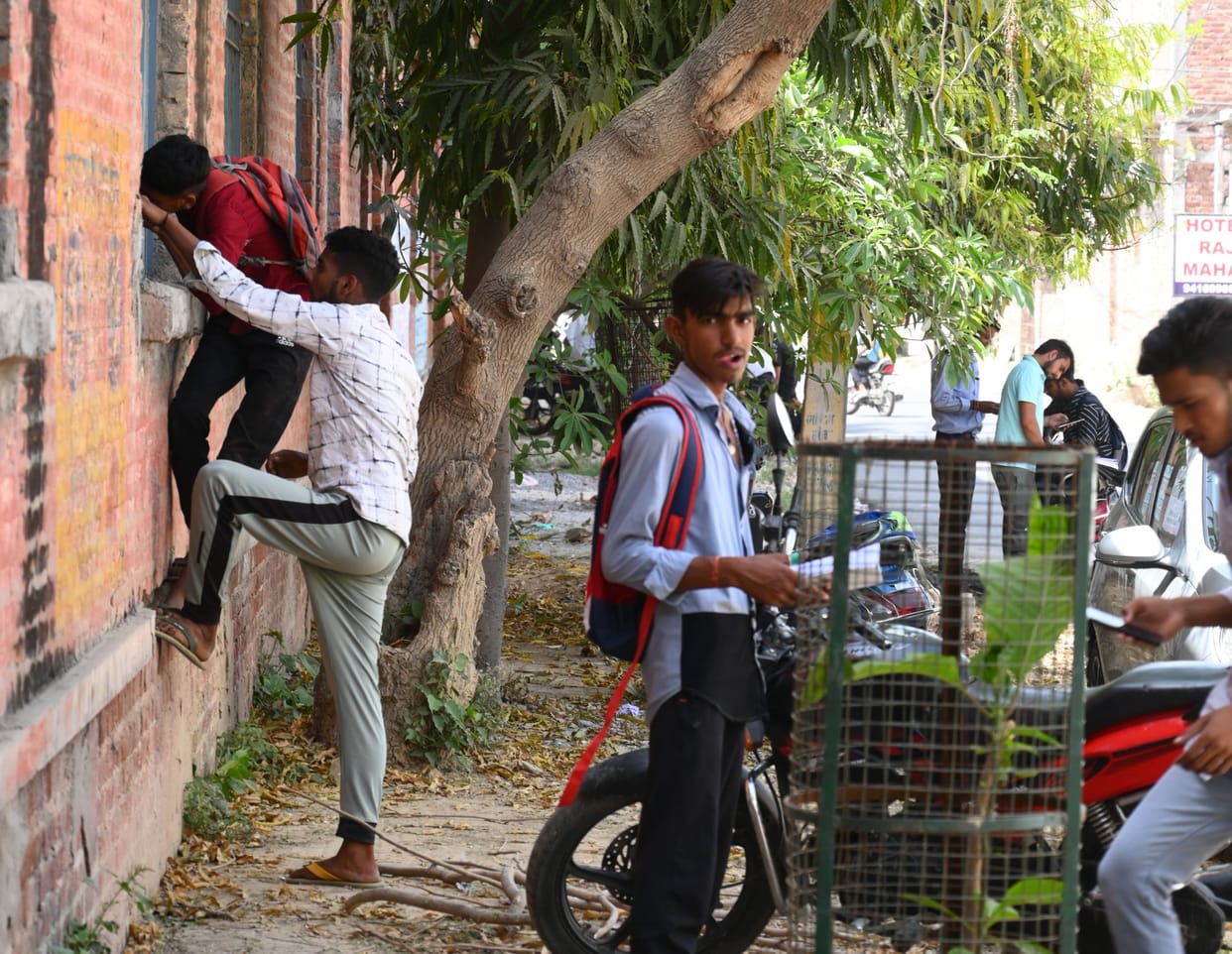 Outsiders were bringing copying to the examination centers, the police were busy digging