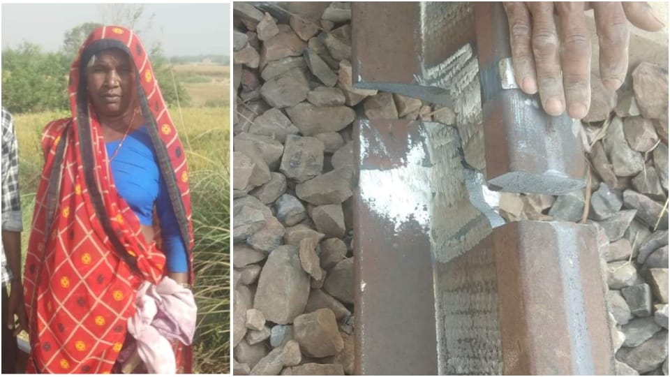 woman save train accident etah stop rail by showing red sari as flag 
