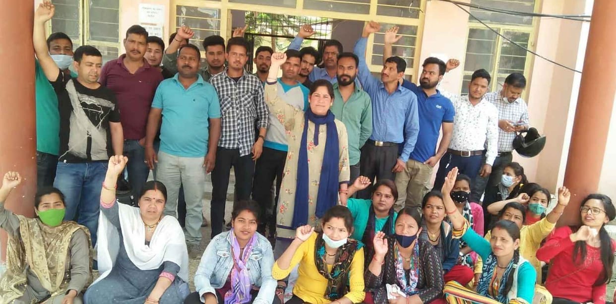 Protest at CMO office