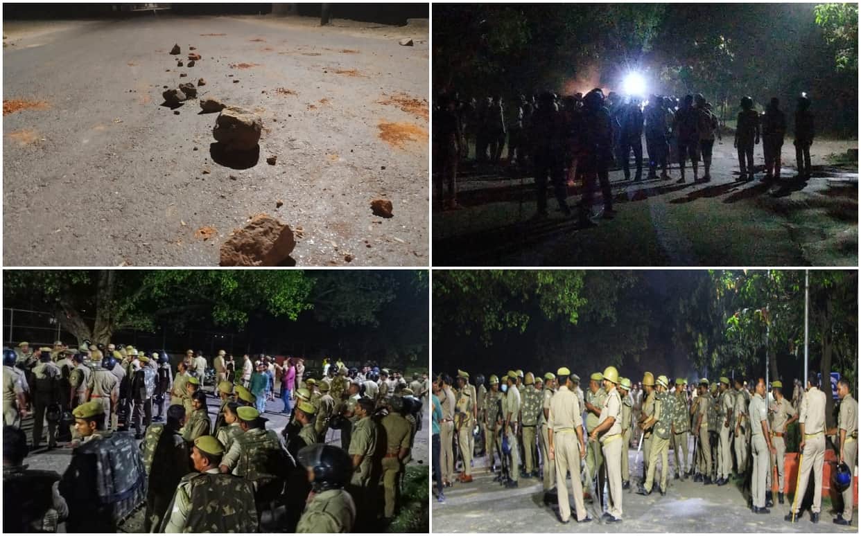 BHU student fight and ruckus varanasi police Case filed against 8 students of Birla a hostel Stone pelting see in pictures