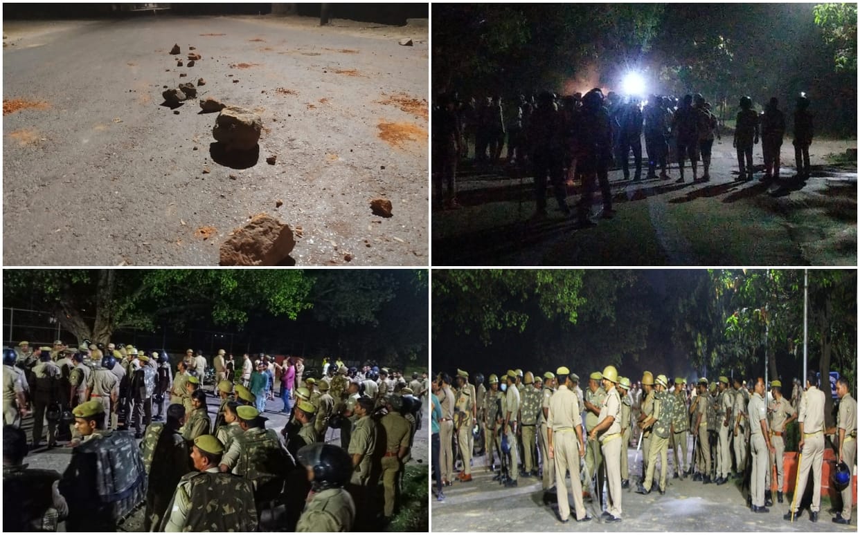 BHU student fight and ruckus varanasi police Case filed against 8 students of Birla a hostel Stone pelting see in pictures