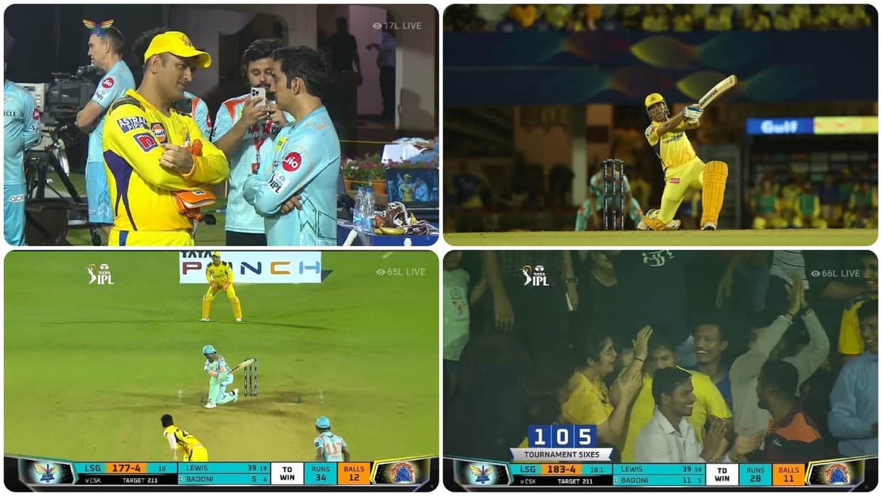 CSK vs LSG Photo Story Gautam gambhir and MS Dhoni had conversation after match