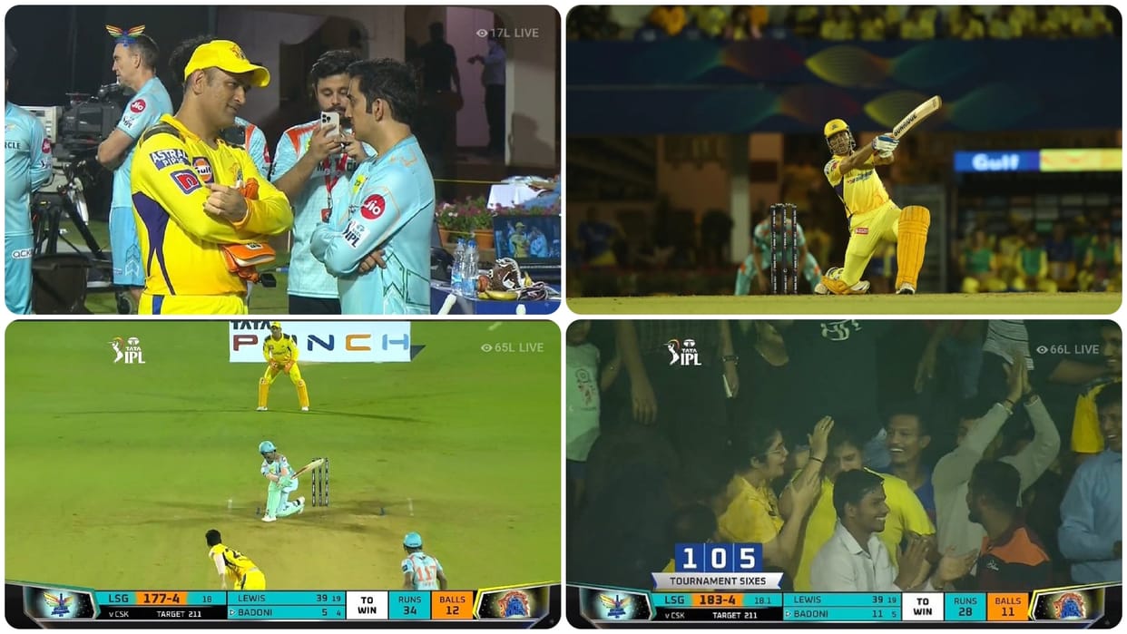 CSK vs LSG Photo Story Gautam gambhir and MS Dhoni had conversation after match