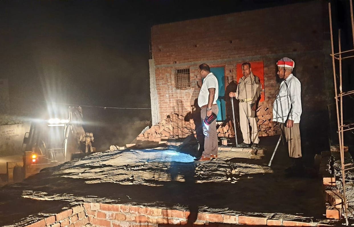 Illegal construction demolished in Khangarhi